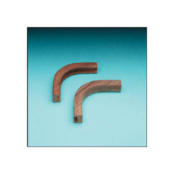 Teak Bulkhead Molding Outside Corner-1/2" Track