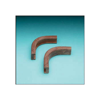 Teak Bulkhead Molding Outside Corner-3/4" Track