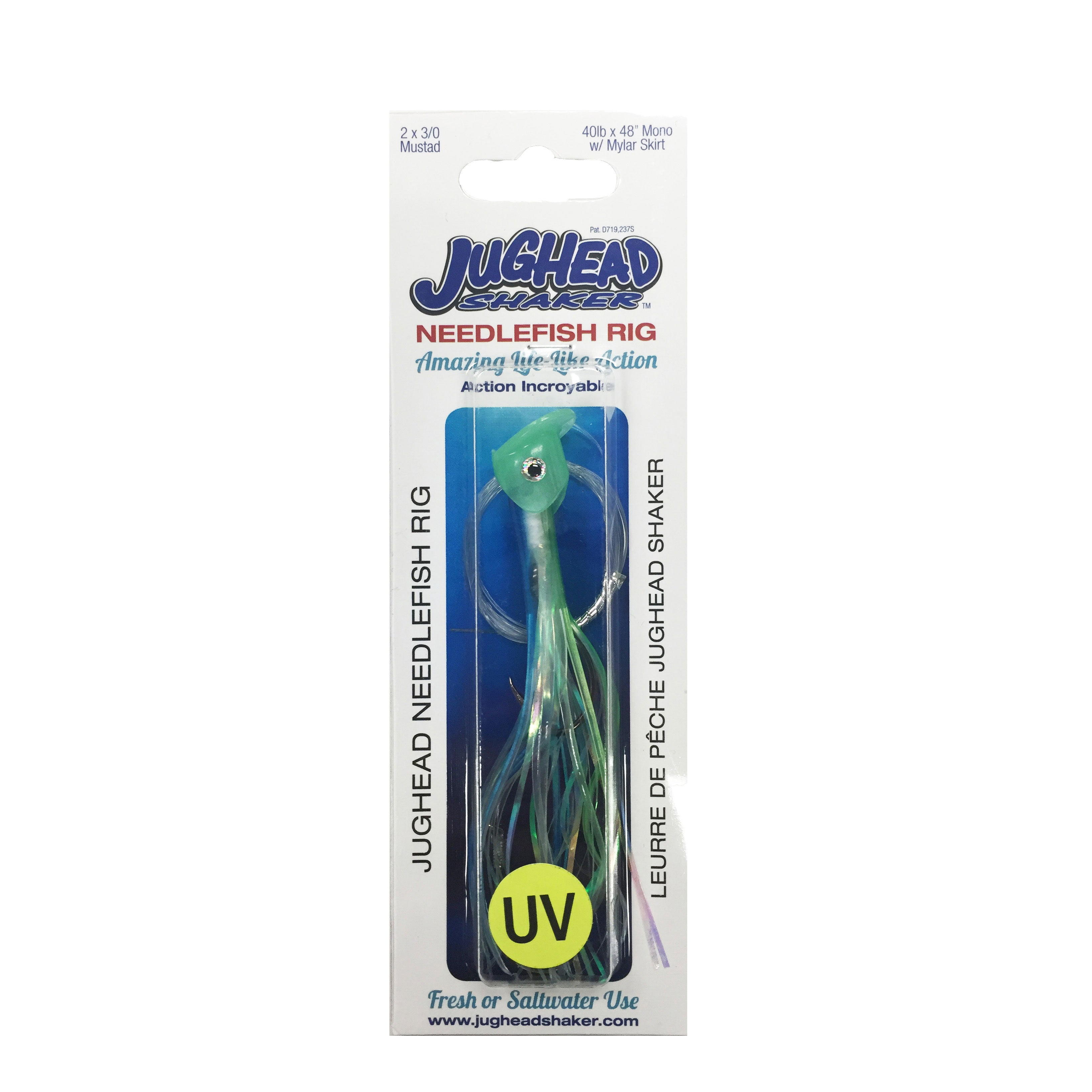 Jughead Shaker 4.5" Nano Needlefish - Ultra Violet Glow Blue Green