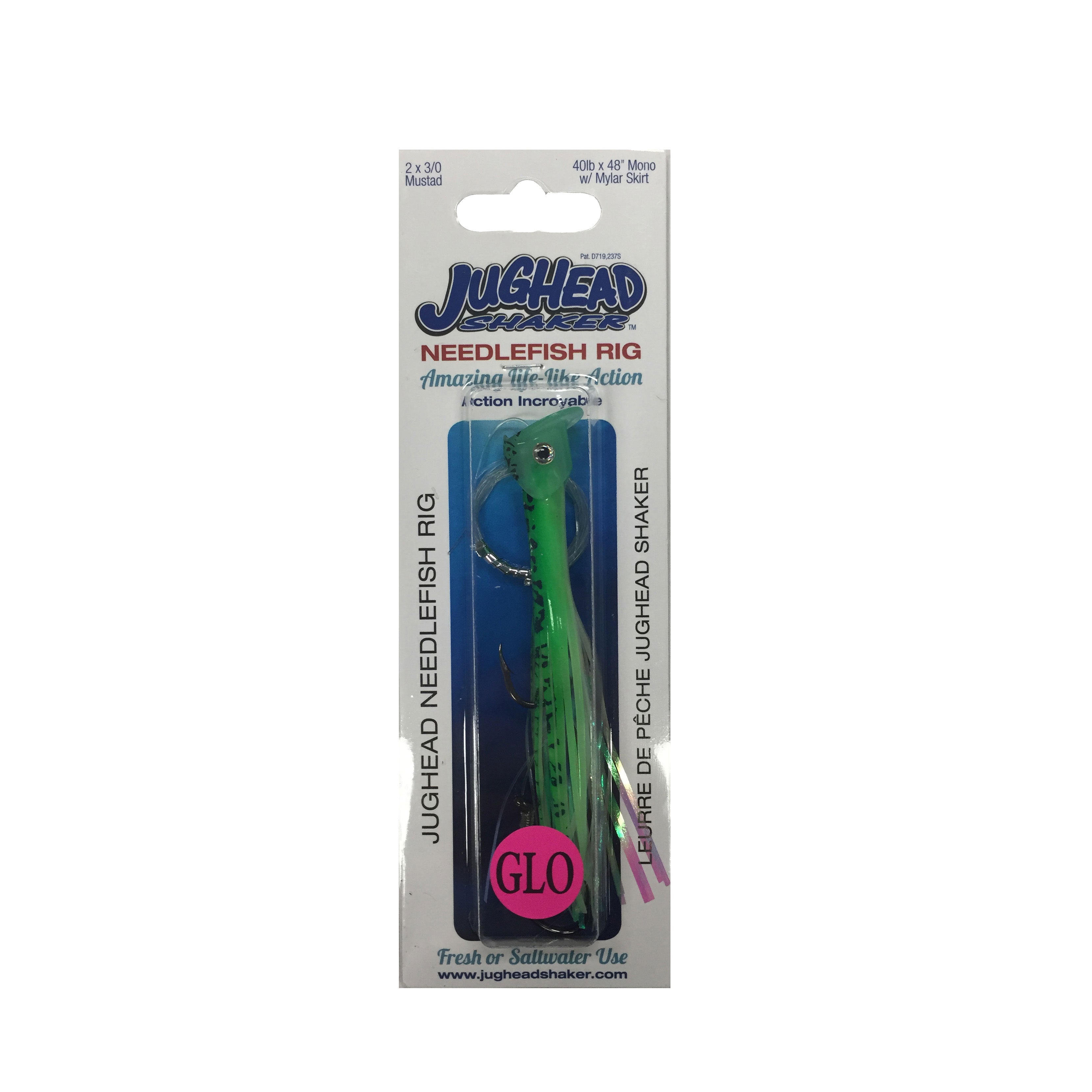 Jughead Shaker 4.5" Nano Needlefish - Green Spatterback Glow