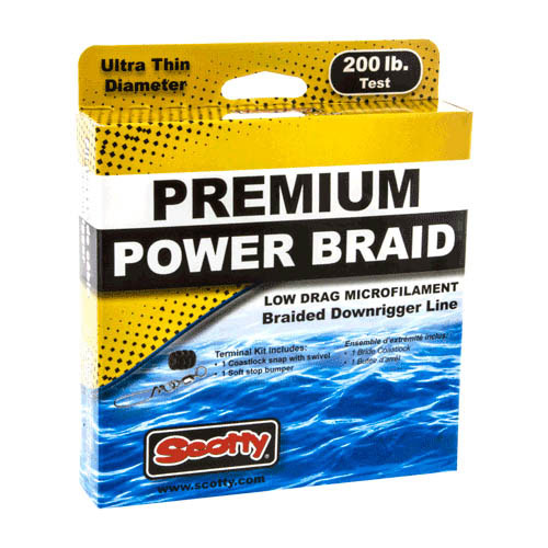 Scotty 400' Premium Low Drag Microfilament Braided Downrigger Line, 2702K