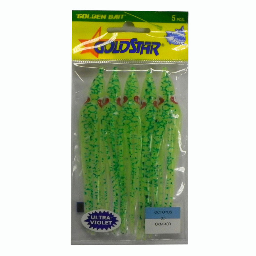 Yamashita 4-1/4" Chartreuse UV Octopus (5 pk)
