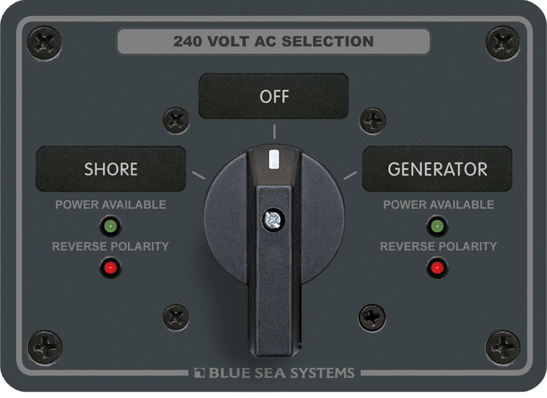 AC Rotary Switch Panels, 2 positions + OFF