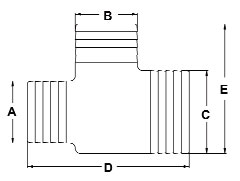 Exhaust Collectors, T Type, Powder Coated Gray Iron