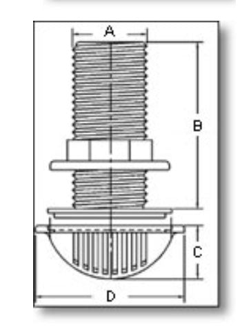 Forespar Marelon Scoop Strainer Thru Hull