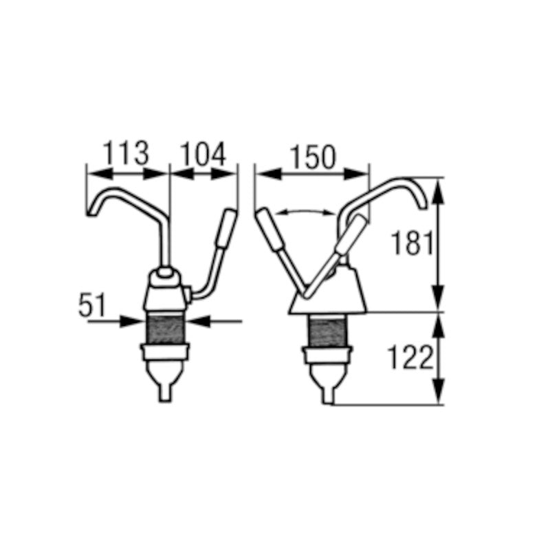 Fynspray, Rocker Action Water Pump, Faucet