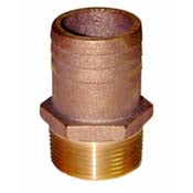 Groco, Bronze Pipe to Hose Adaptors, Full Flow, FF Series