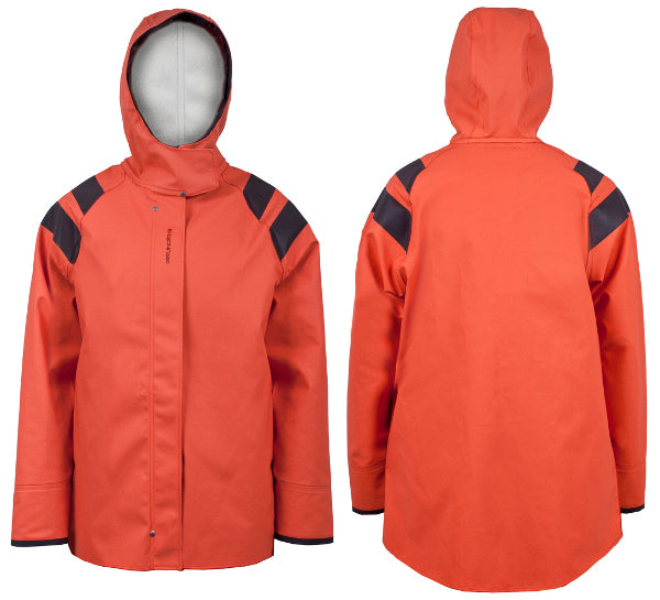 grundens rain gear Grundens Sedna 462 Hooded Commercial Fishing Jacket - Orange
