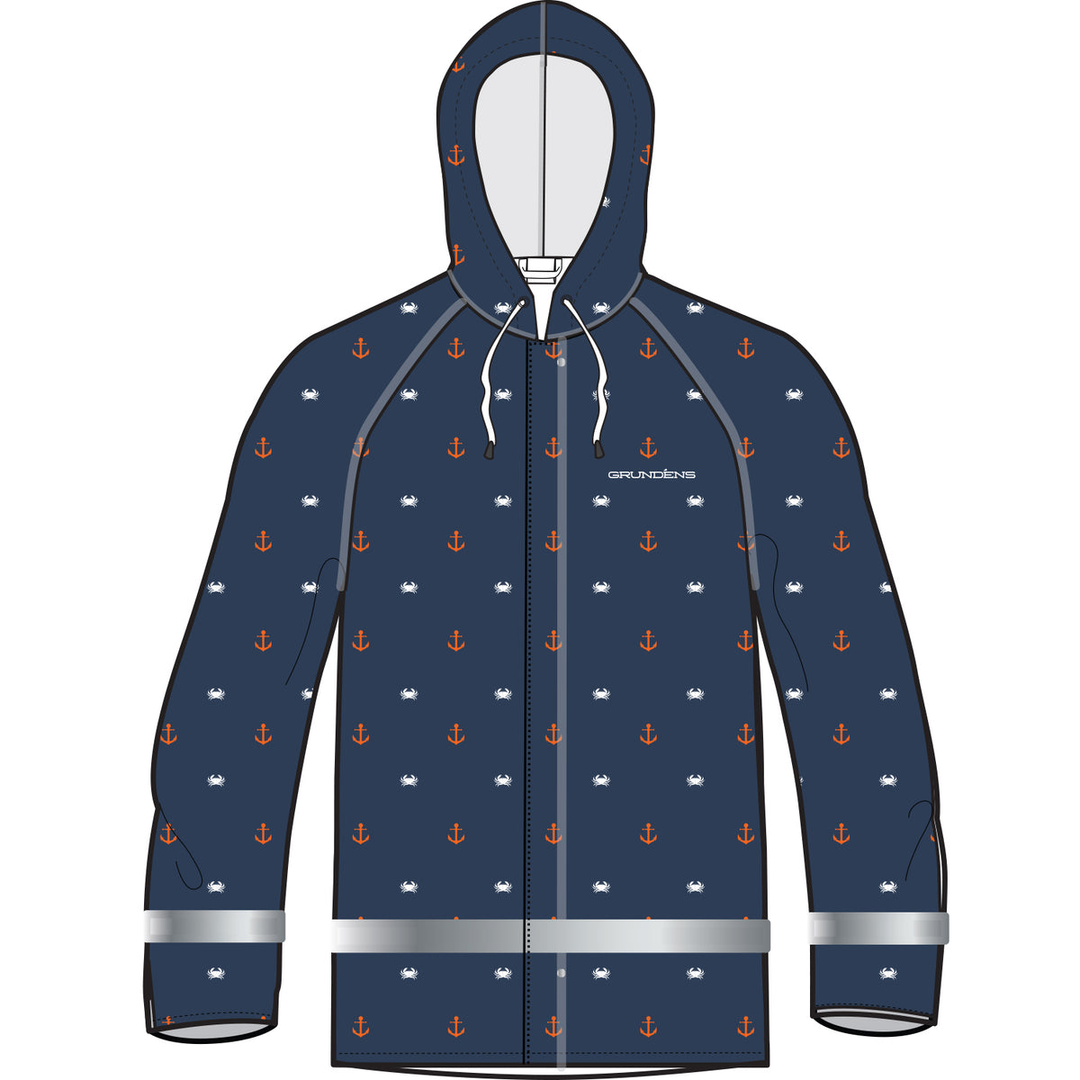 Grundens Zenith 282 Hooded Jacket, Kids Rain Jacket, Rain Gear