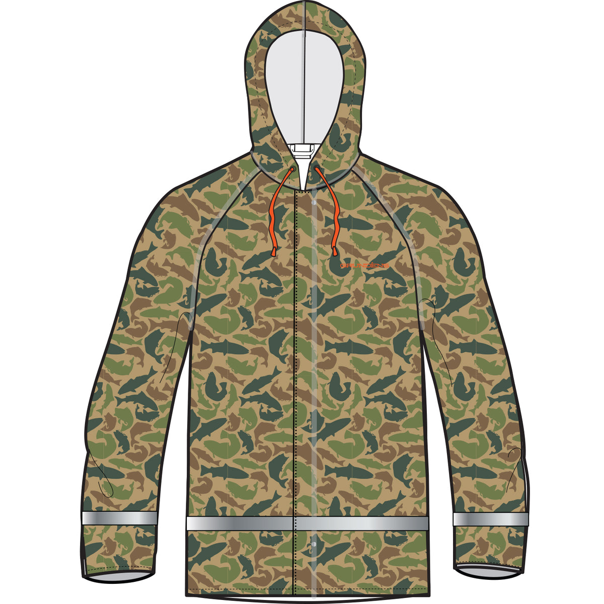 Grundens Zenith 282 Hooded Jacket, Kids Rain Jacket, Rain Gear