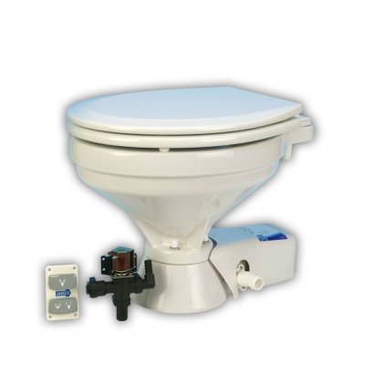 Jabsco, Quiet-Flush Electric Marine Toilet, Freshwater, 37045 Series