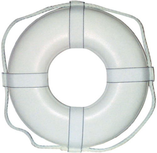 Jim Buoy Life Rings, USCG Approved, Molded In Rope, Orange or White