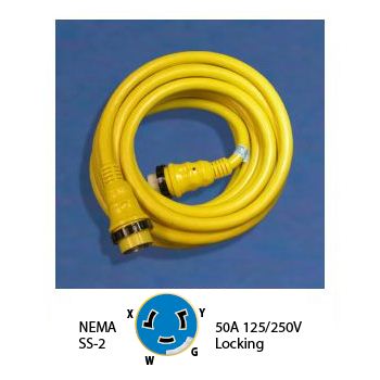 PowerCord Plus, 50 Amp, 125 / 250 Volt, Shorepower Cord w/ LED Indicator