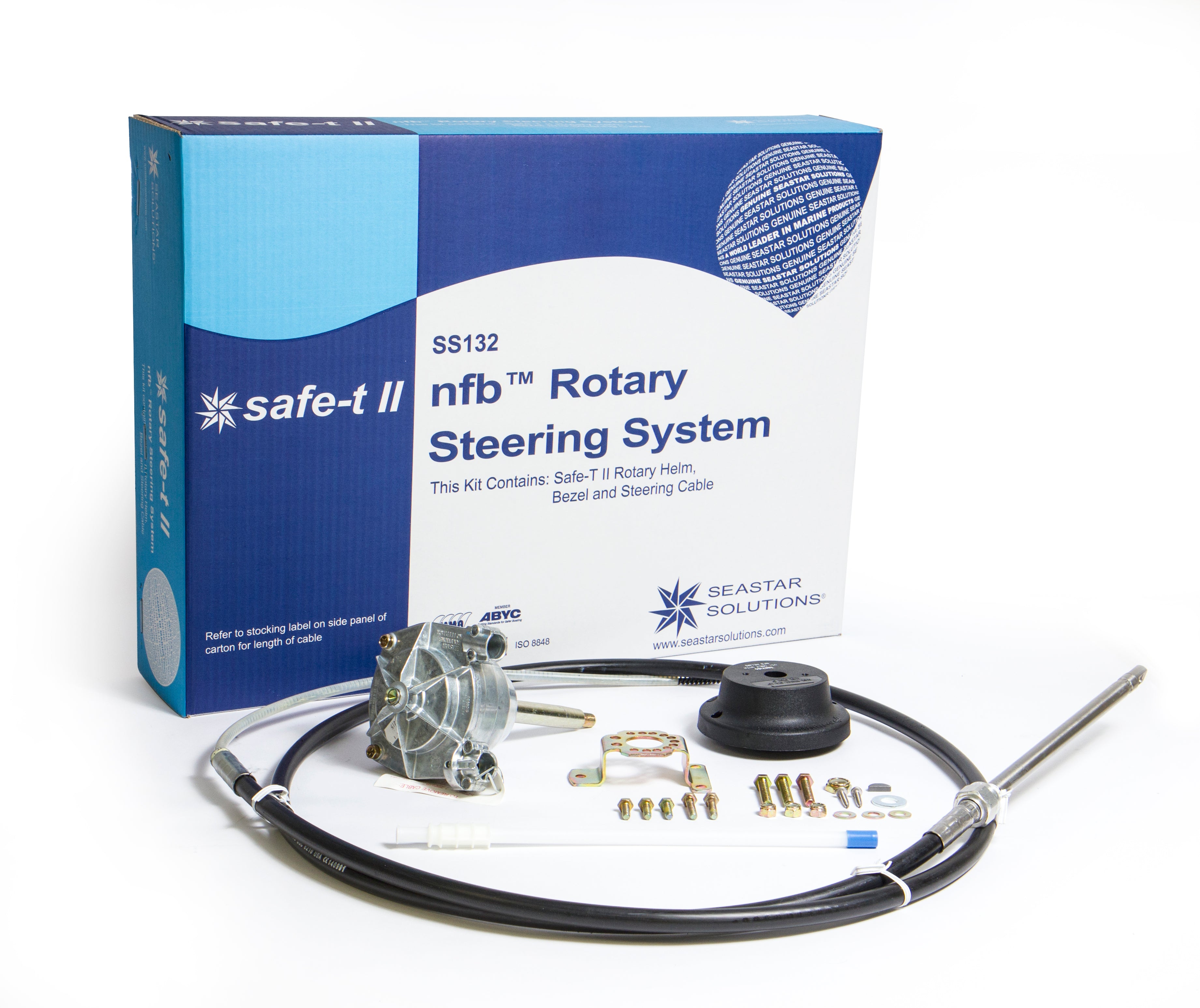 NFB Safe-T II Mechanical Cable Rotary Outboard Steering System, SS132