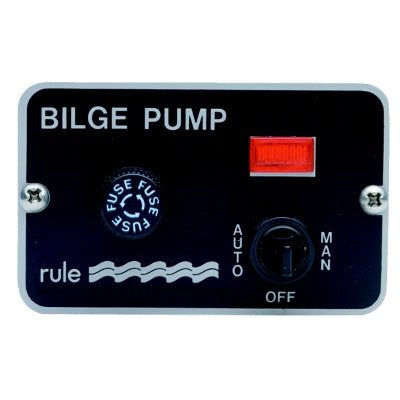 Rule, 3-Way Bilge Pump Panel, Toggle Switch with Light, 12, 24, and 32 volt - 41 and 42