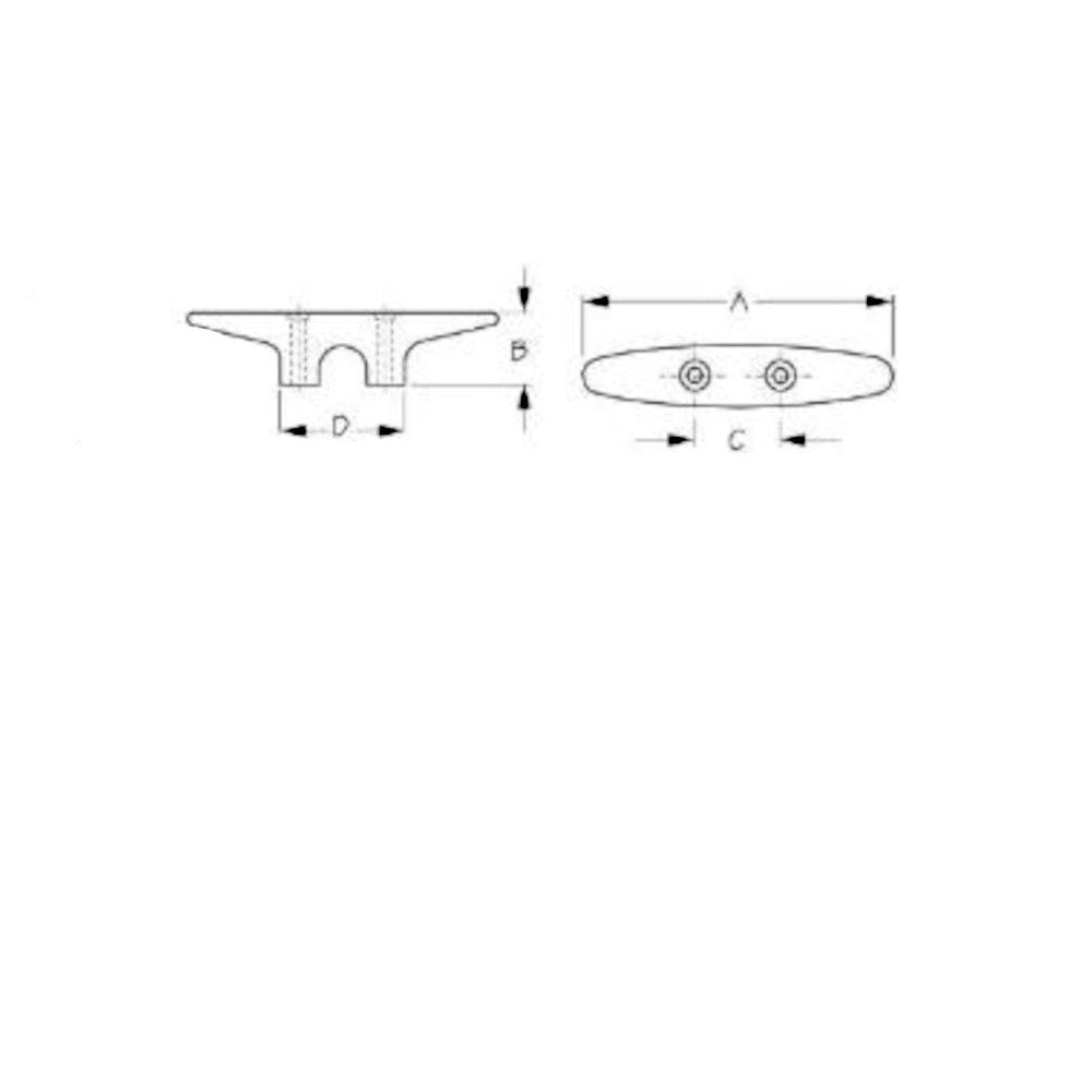 Heavy Duty Open Base Nylon Cleat with Straight Posts