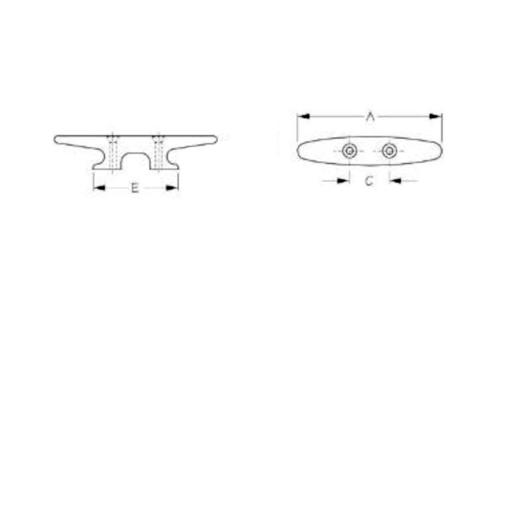 Heavy Duty Open Base Nylon Cleat with Flared Posts
