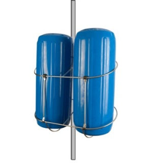Sea-Dog Rail Mount Dual Fender Holder, Stainless Steel