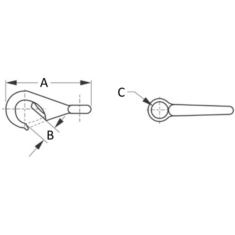 Sea-Dog, Fast Eye Boat Snap, Sailing Hardware, Stainless