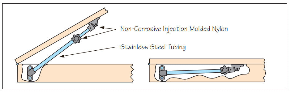 Sea-Dog, Hatch Adjuster, Stainless / Nylon, Knob Lock