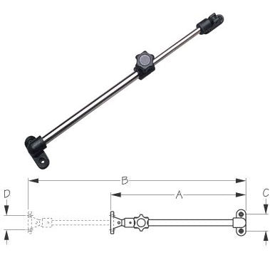 Sea-Dog, Hatch Adjuster, Stainless / Nylon, Knob Lock