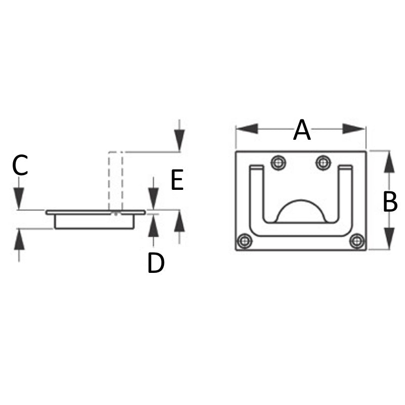 Sea-Dog, Hatch Lift Handle, Cast Brass