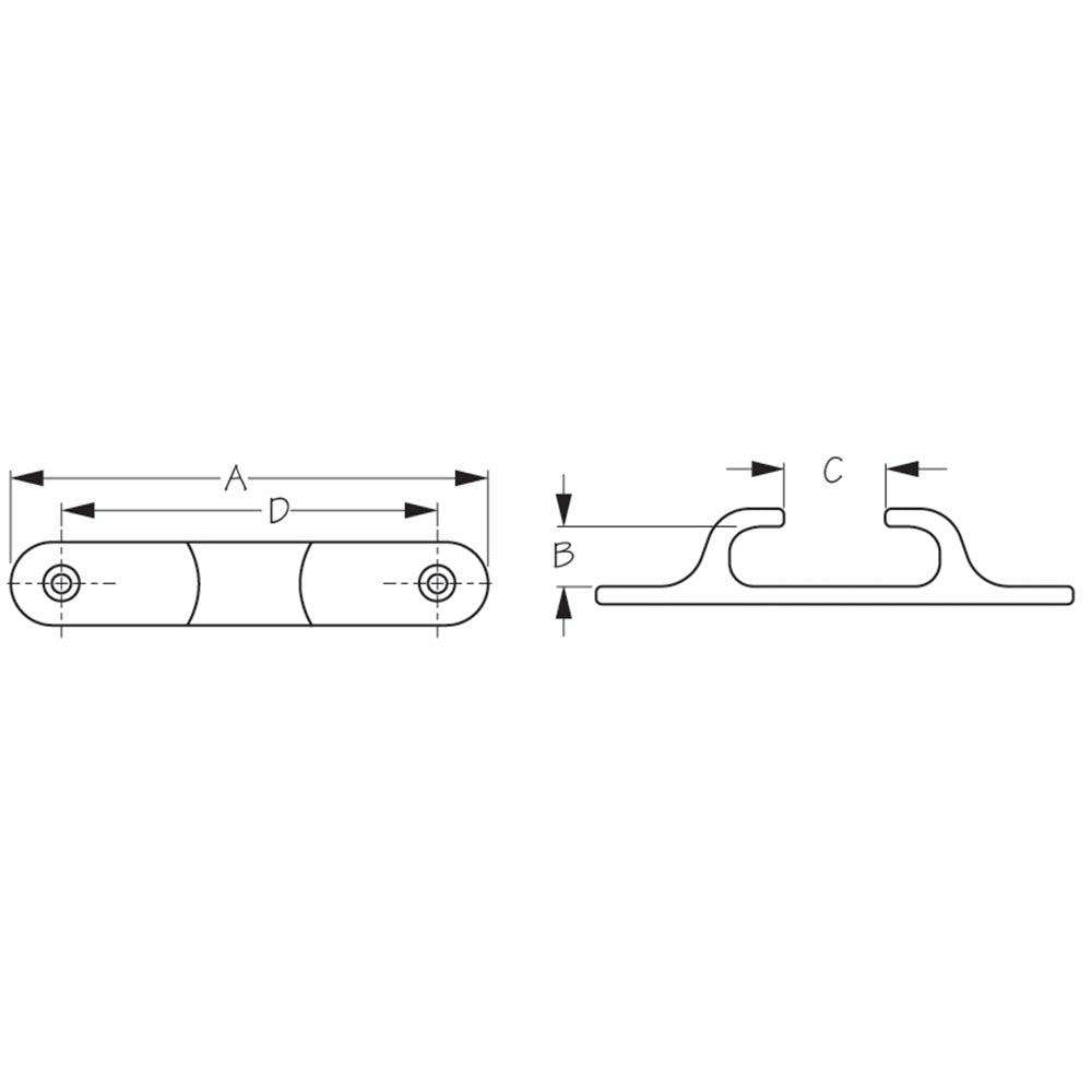 Sea-Dog, Straight Chock, Cast 316 Stainless Steel