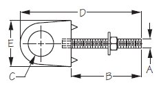 Sea-Dog, Bow Eye, 3-1/16", 4-5/8" Length
