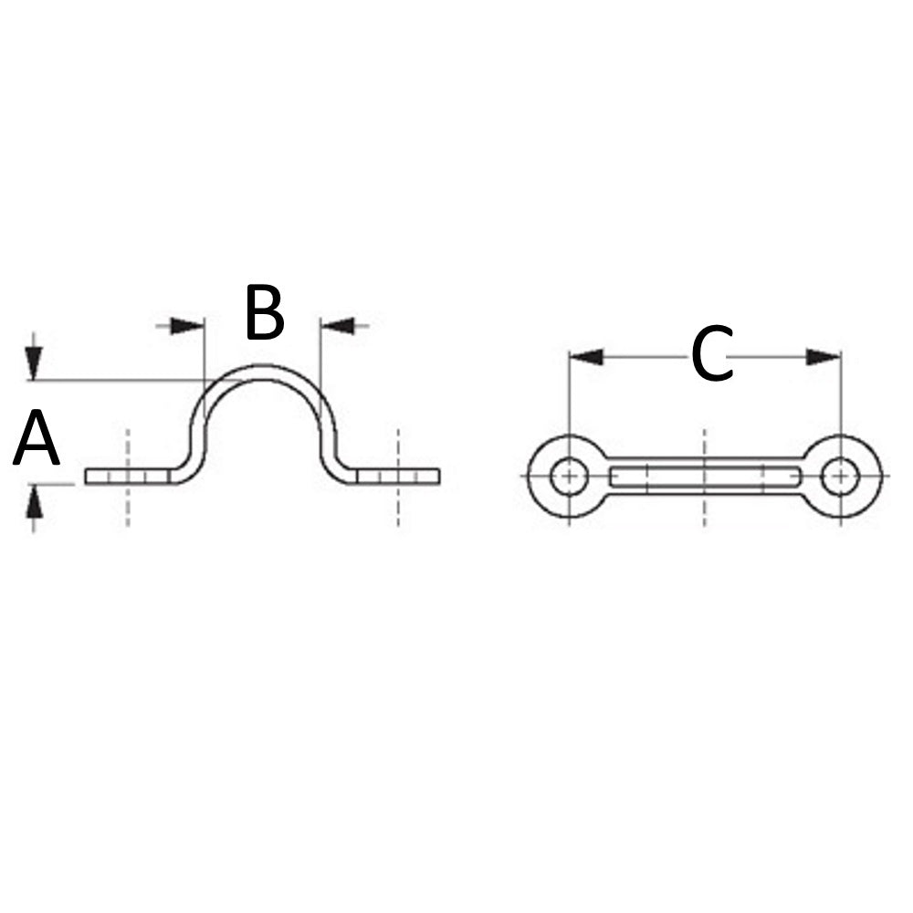 Sea-Dog, Pad Eyes, Stamped 304 Stainless