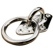 Sea-Dog, Diamond Eye Plate With Ring, Stamped 304 Stainless