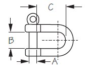 Sea-Dog, D Shackles, Sailing Hardware, Stainless