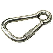 Sea-Dog, Locking Asymmetrical Snap Hook with Eye Insert, Stainless