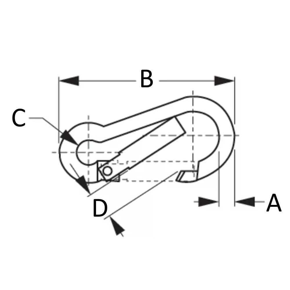 Sea-Dog, Snap Hook, Key Lock System, Sailing Hardware, Stainless