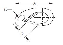Sea-Dog, Spring Gate Snap Hook, Carabiner, Stainless, Sailing Hardware