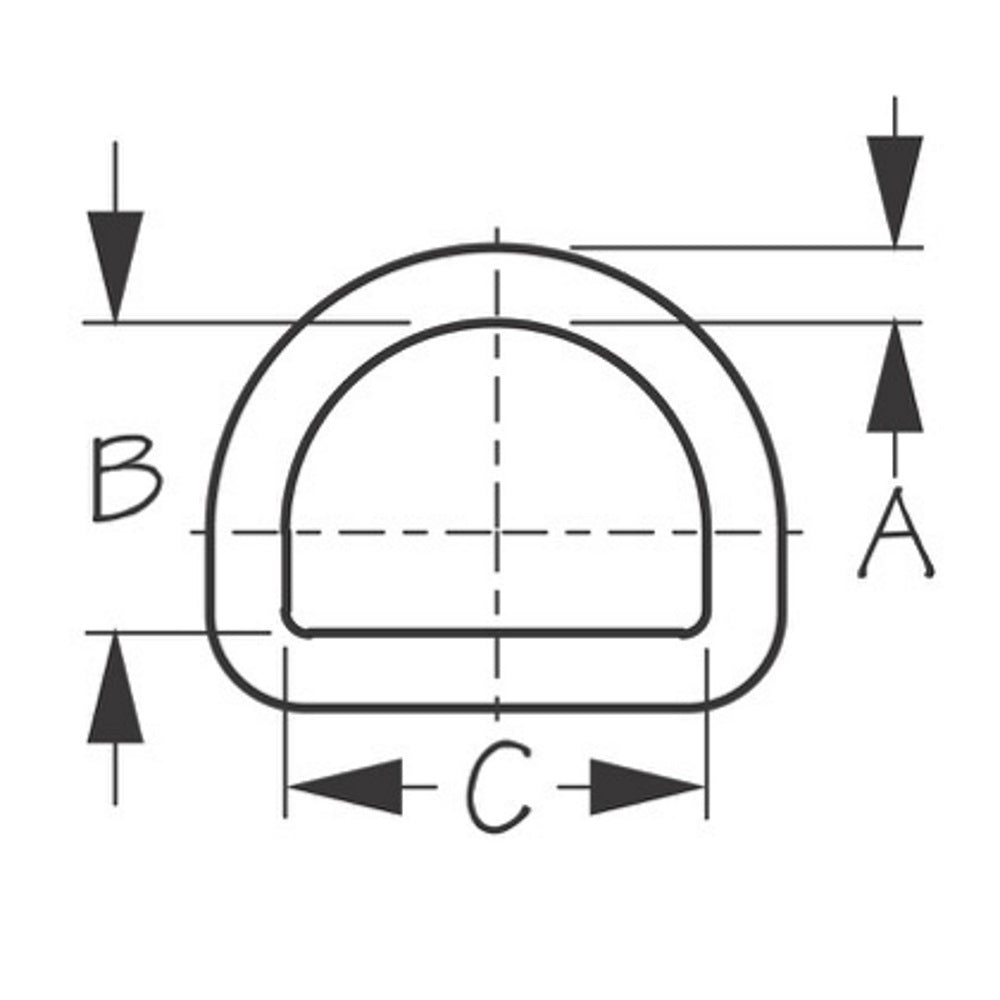 Sea-Dog, D Ring, Stainless