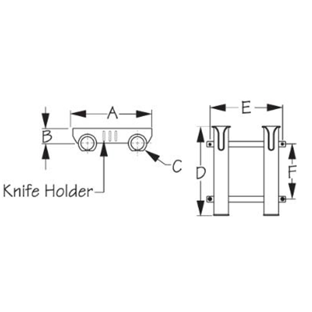 Sea Dog, Two Pole Side Mount Rod Holder
