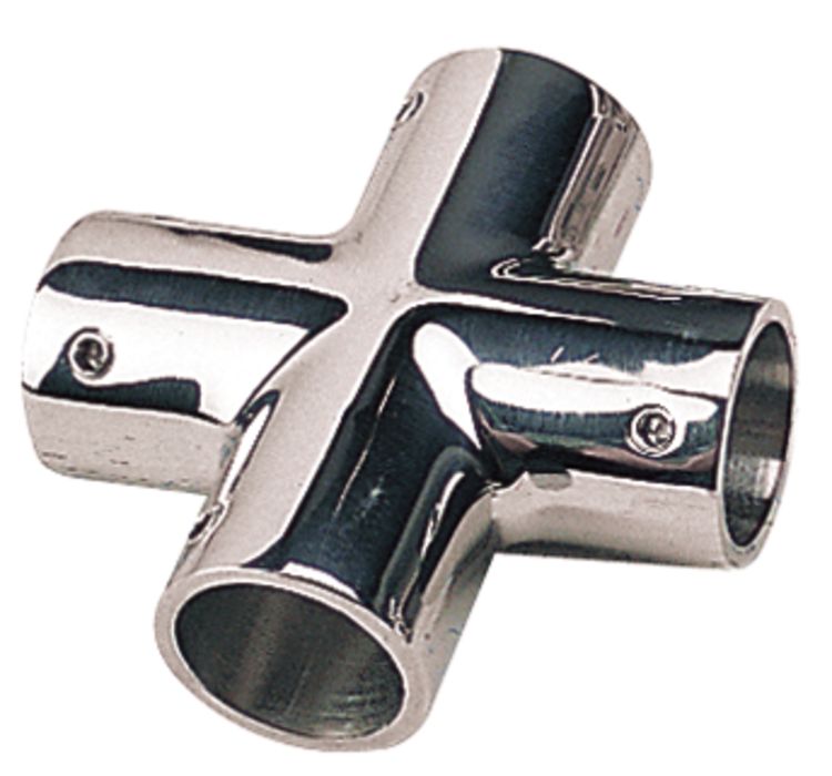 Sea-Dog, Rail 4-Way Rail Tee, Stainless Steel, 1" OD Rail Tube