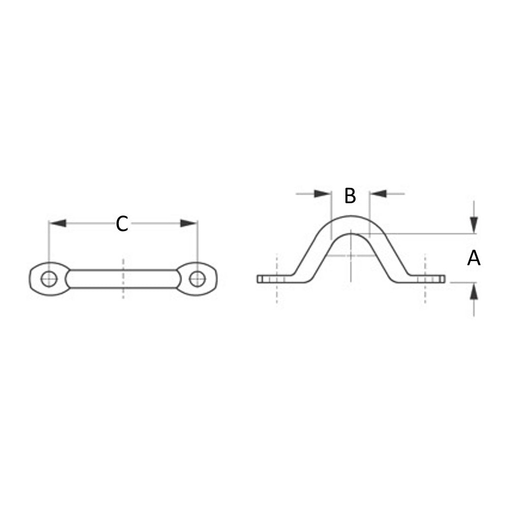 Sea-Dog, Stainless Steel Pad Eyes