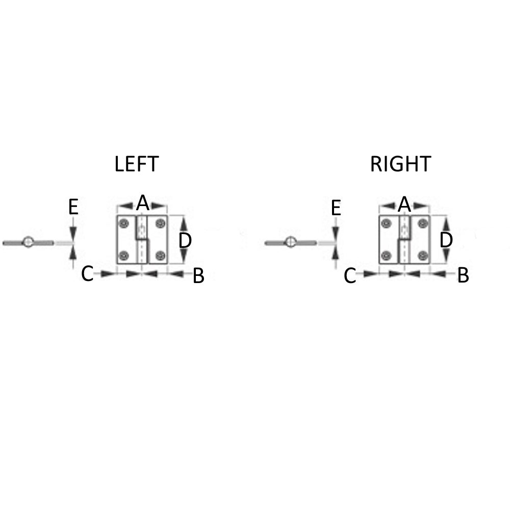Sea-Dog, Take - Apart Butt Hinge