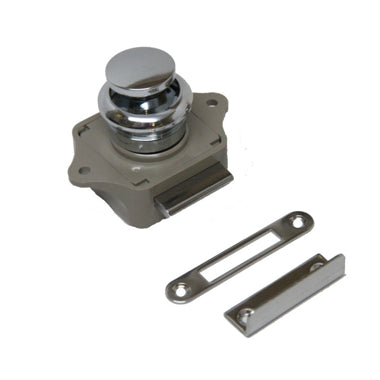 Sea-Dog, Push Button Rim Latch, Chromed Plastic Knob