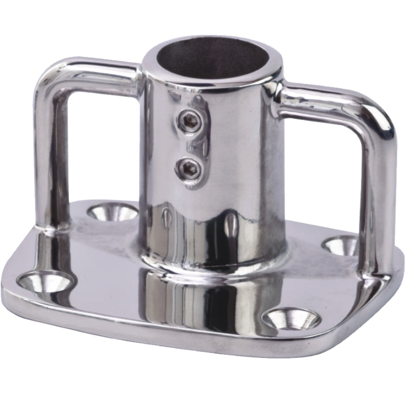 Sea-Dog, Handrail / Lifeline Fittings, 4 Deg. Rectangular Base, 1", Stainless