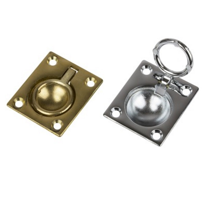 Sea-Dog, Ring Pull, Small, Brass / Chrome Finish