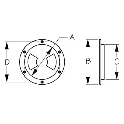Sea-Dog, Clear Cover Screw Out Deck Plates