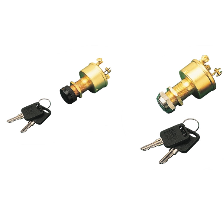 Sea-Dog, 3 Position Ignition Switch, Stamped Brass