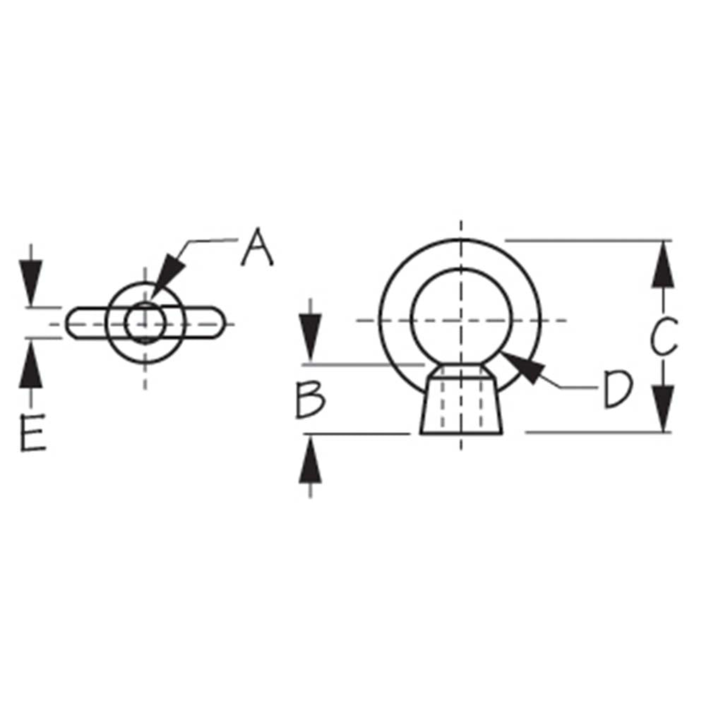 Sea-Dog, Eye Nuts, Stainless