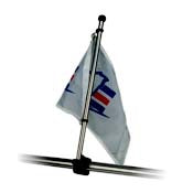 Sea-Dog, Adjustable Rail Mount Flagpole, Nylon / Stainless, Fits 7/8" or 1" Tubing
