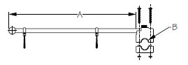 Sea-Dog, Adjustable Rail Mount Flagpole, Nylon / Stainless, Fits 7/8" or 1" Tubing