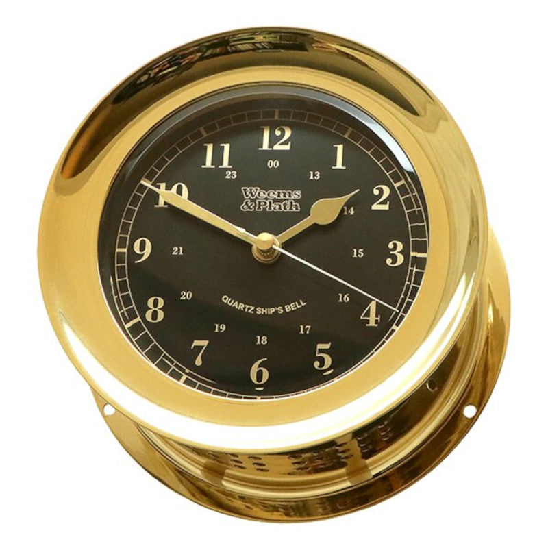 Weems and Plath, Atlantis Collection Clocks, Quartz Ship's Bell Clock, Brass