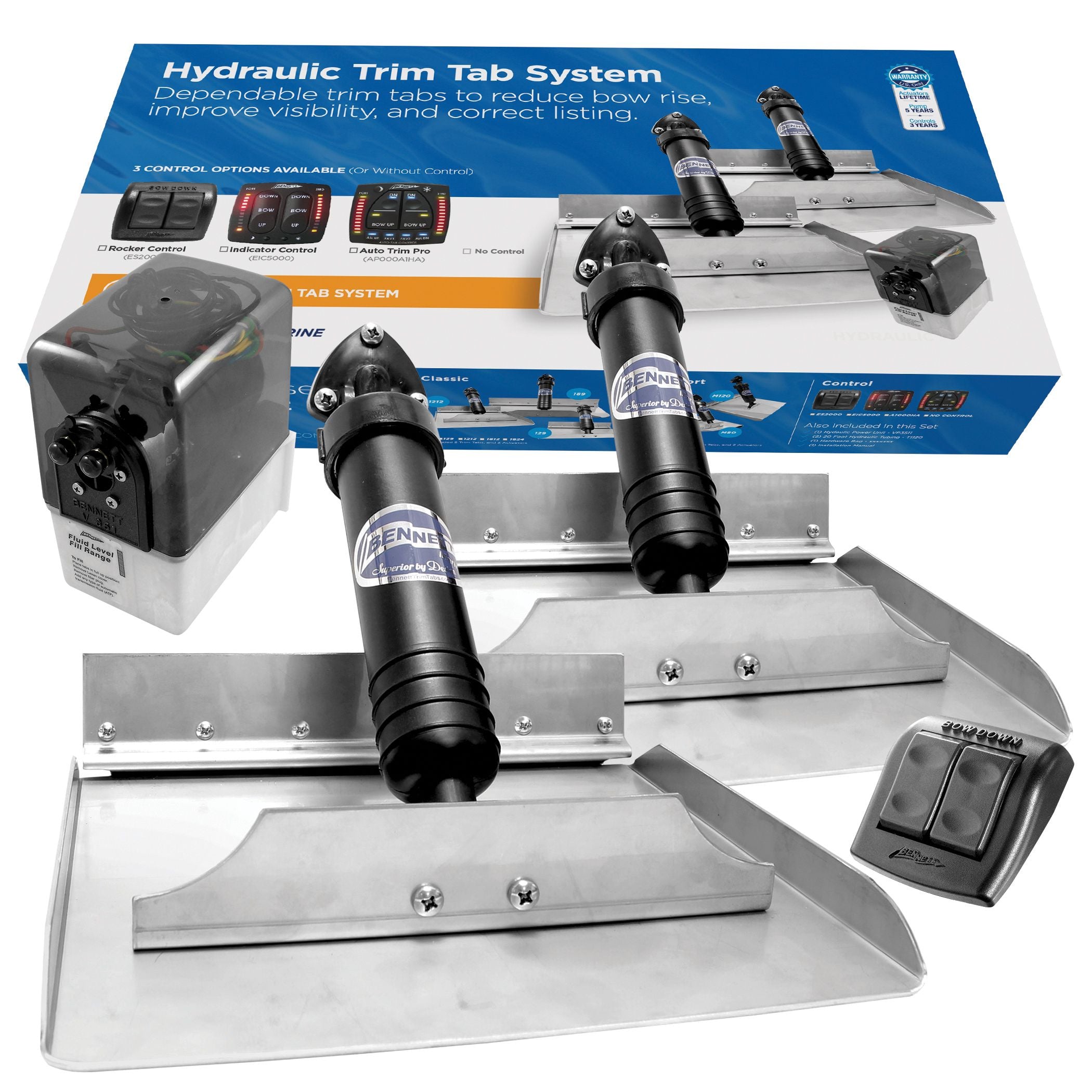 Classic Hydraulic Trim Tab Systems with Euro Style Control