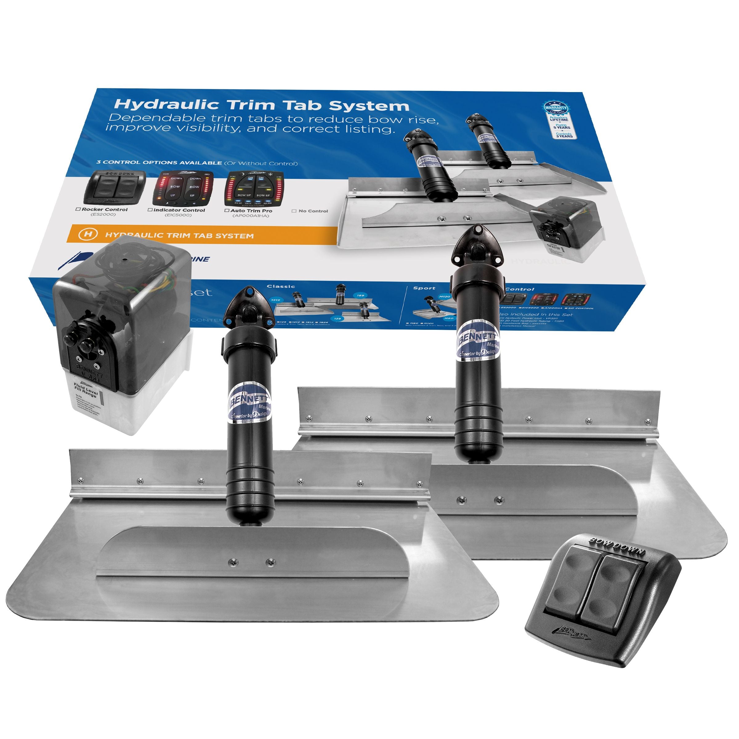 Classic Hydraulic Trim Tab Systems with Euro Style Control